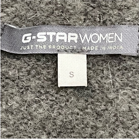 G-Star RAW Women’s Gray Knit Sweater w/ Quilted Elbow Patches Size S - Picture 9 of 9